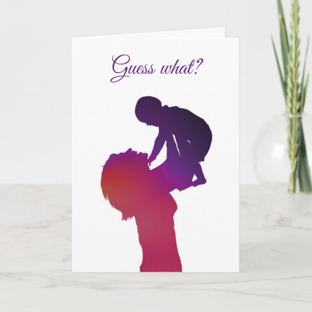 Devinez qui va être une carte de tante (Devant)
