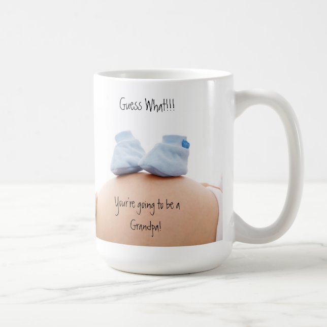 Devinez quoi ! Mug d'annonce de grossesse (Droite)