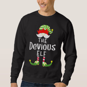 Devious Elf Group Christmas Pajama Party Sweatshirt
