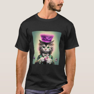 Devious Mad Cat in Purple Top Hat Wearing Tux
