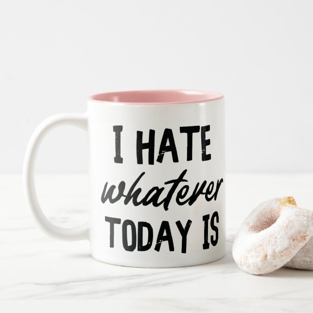 Devis De Bureau Drôle Mug De Café À Deux Tons (Avec donut)