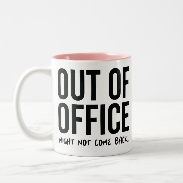 Devis De Bureau Drôle Mug De Café À Deux Tons (Gauche)