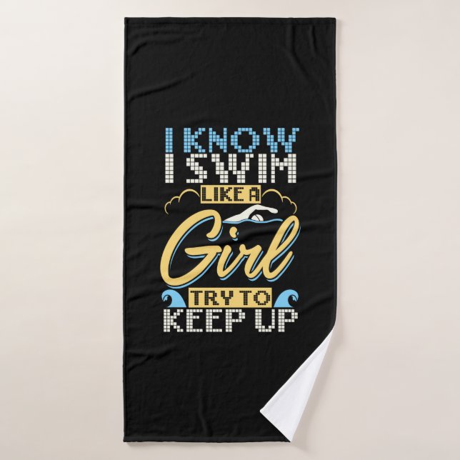 Devis de natation amusant (Serviette de bain)