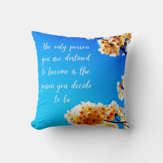 Devis motivationnel Design floralJeter Coussin
