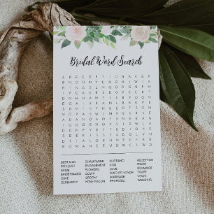 DEVON Bridal Shower Word Search Game Card