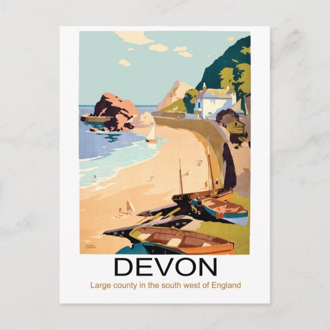 Devon Coast, England Postcard (Front)