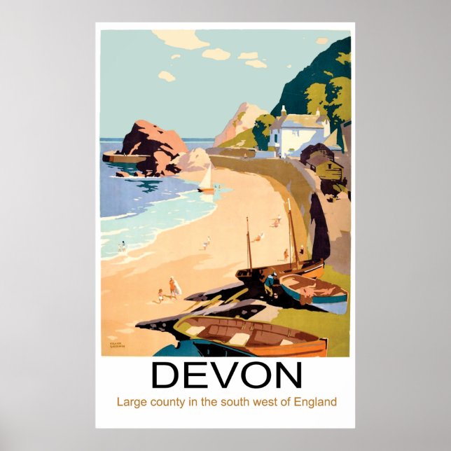 Devon Coast, England Poster (Front)