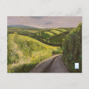 Devon Countryside Exeter England Painting Postcard