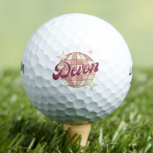 Devon England UK Retro Vintage Golfing court Golf Balls