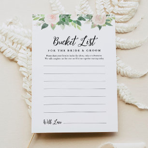 DEVON Greenery Bucket List Bridal Shower Game Card