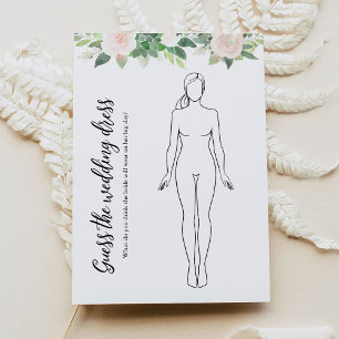 DEVON Guess The Dress Bridal Shower Game Card