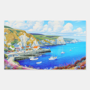 "Devon Harbour Dreamscape" – An English Seascape Sticker