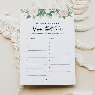 DEVON Name That Tune Bridal Shower Game Invitation