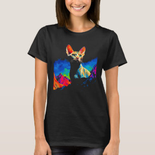Devon Rex Cat Art T-Shirt