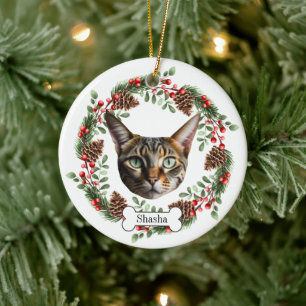 devon rex cat ceramic ornament