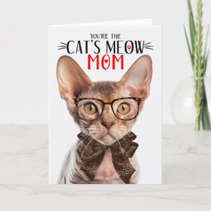 Devon Rex Cat for Mom on Mother's Day Holiday Card