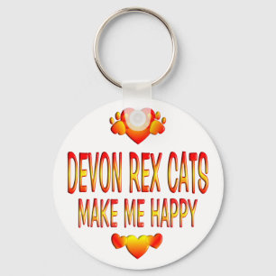 Devon Rex Cat Keychain