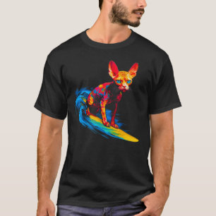Devon Rex Cat Surf T-Shirt