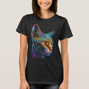 Devon Rex Colourful graphic Cat Dad Mom Men Women T-Shirt