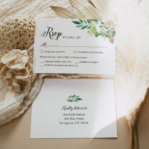 DEVON Succulent Greenery RSVP Card