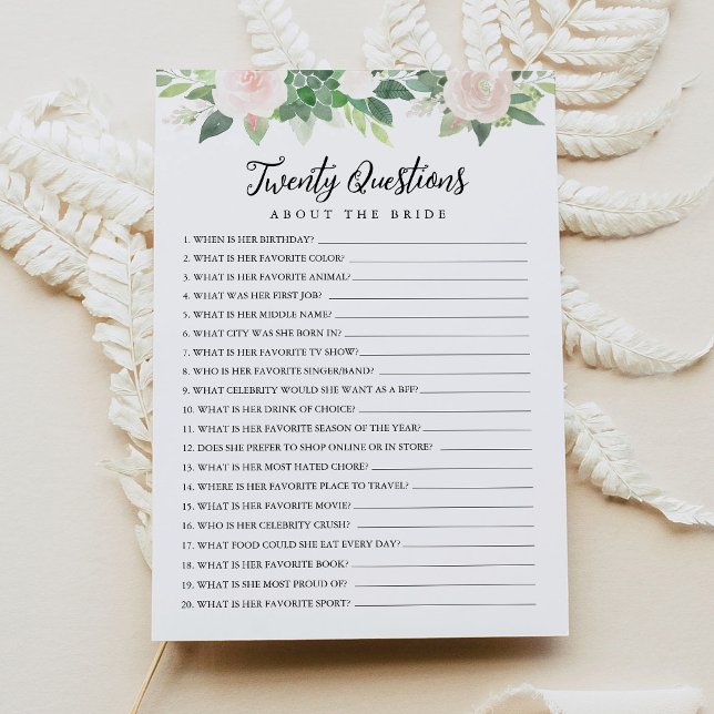 DEVON Twenty Questions About the Bride Game Invitation (Creator Uploaded)