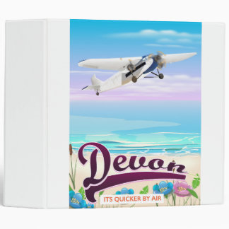 Devon vintage flight travel poster binder