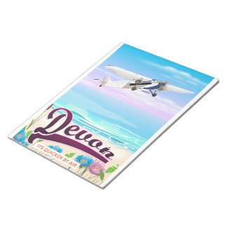 Devon vintage flight travel poster notepad