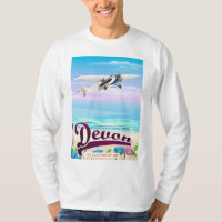 Devon vintage flight travel poster