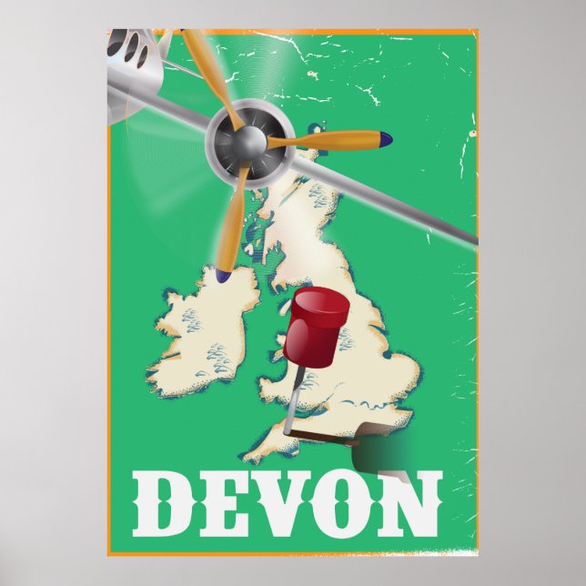Devon vintage travel poster (Front)