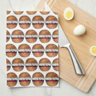 Devonshire Split British Pastry Pastries UK Baking Kitchen Towel