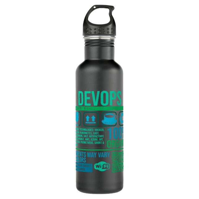 Devops Computer Programmer Web Software Developer  710 Ml Water Bottle (Front)