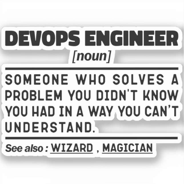 Devops Engineer Definition Graduation Funny Saying (Front)