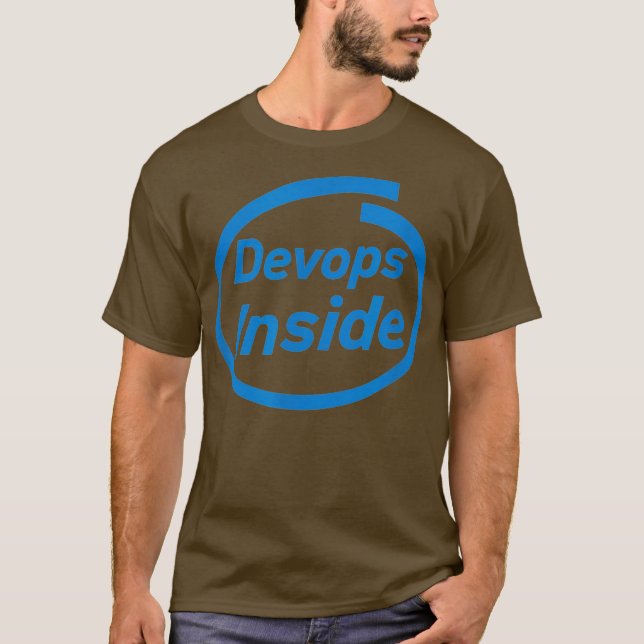Devops Inside funny programmer devops software T-Shirt (Front)