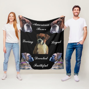 DEVOTED BOXER DOG  fleece Blanket