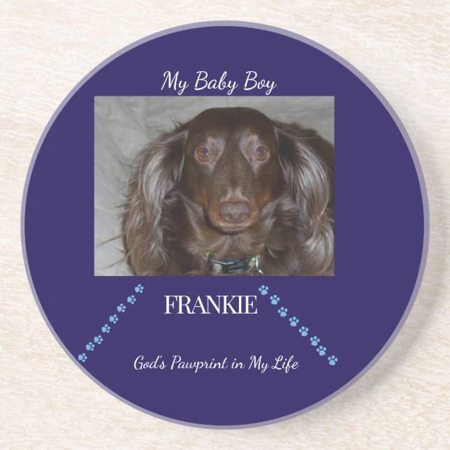 Devoted Pawprint Bond Keepsake Coaster (Front)