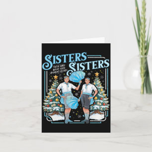 Devoted Sisters White Xmas Merry Christmas Snowfla Card