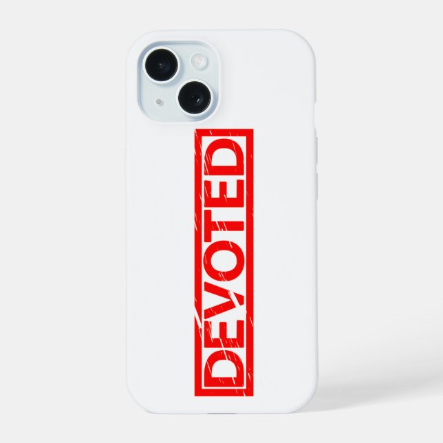 Devoted Stamp iPhone 15 Case (Back)