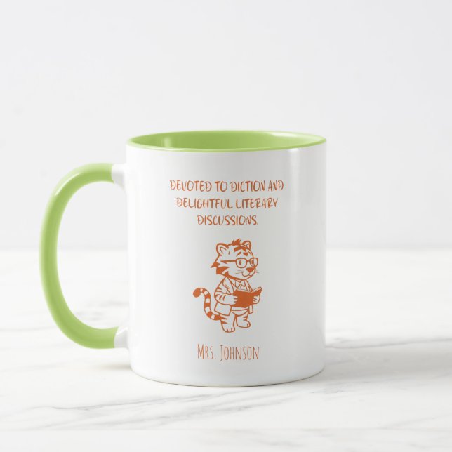 Devoted To Diction Delightful Literary Discussions Mug (Left)