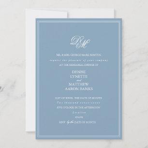 Devoted Wedding Set in Glacier Lake Blue Invitation