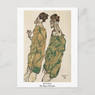 Devotion By Egon Schiele Postcard