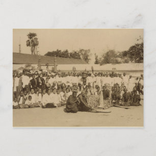 Devotions at the Arakan Pagoda, Mandalay, Postcard