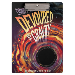 Devoured By Gravity Halloween Hole Black Horror Clipboard