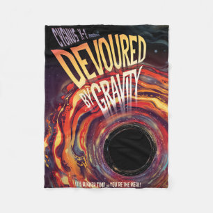 Devoured By Gravity Halloween Hole Black Horror Fleece Blanket