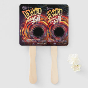 Devoured By Gravity Halloween Hole Black Horror Hand Fan
