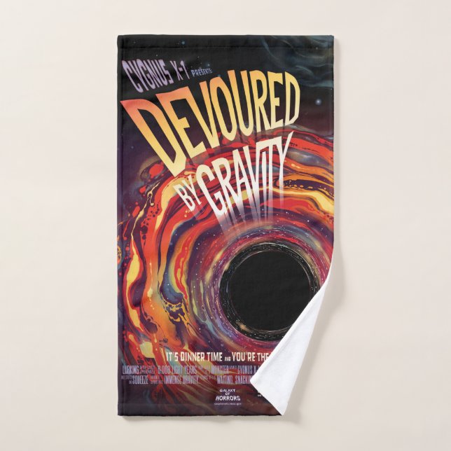 Devoured By Gravity Halloween Hole Black Horror Hand Towel (Hand Towel)