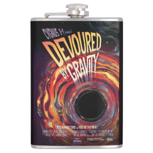 Devoured By Gravity Halloween Hole Black Horror Hip Flask
