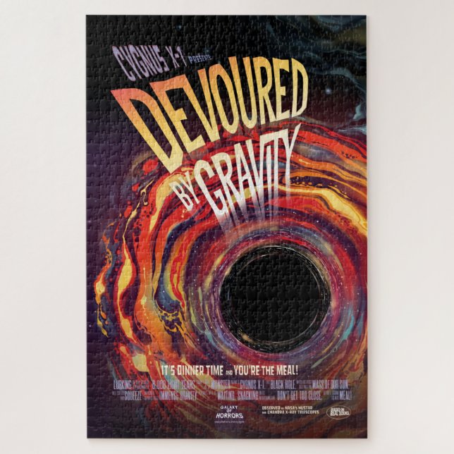 Devoured By Gravity Halloween Hole Black Horror Jigsaw Puzzle (Vertical)