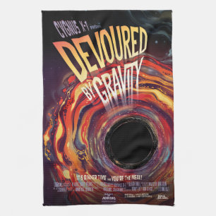 Devoured By Gravity Halloween Hole Black Horror Kitchen Towel