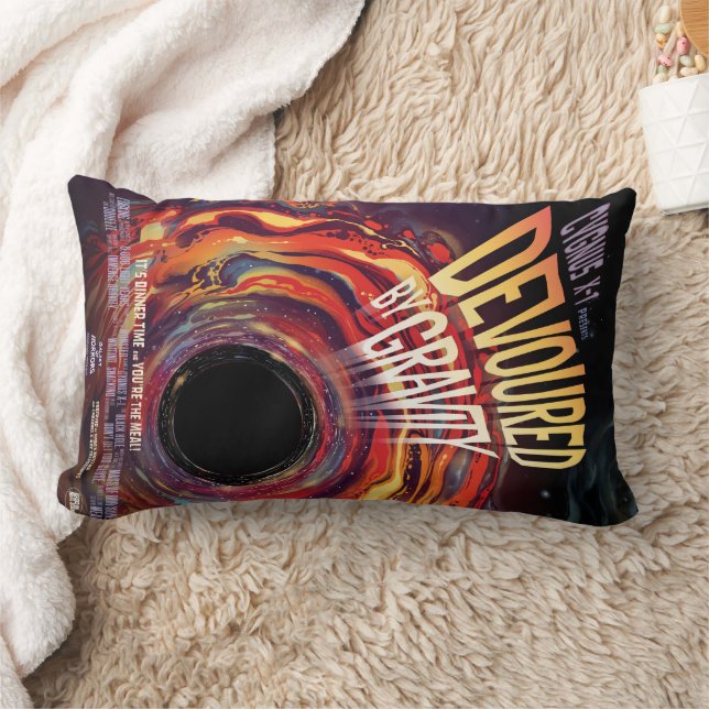 Devoured By Gravity Halloween Hole Black Horror Lumbar Pillow (Blanket)