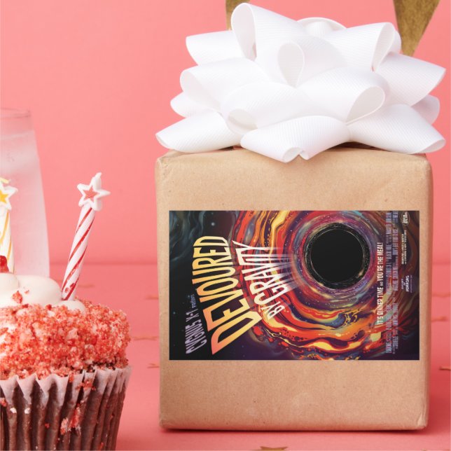 Devoured By Gravity Halloween Hole Black Horror Sticker (Party)